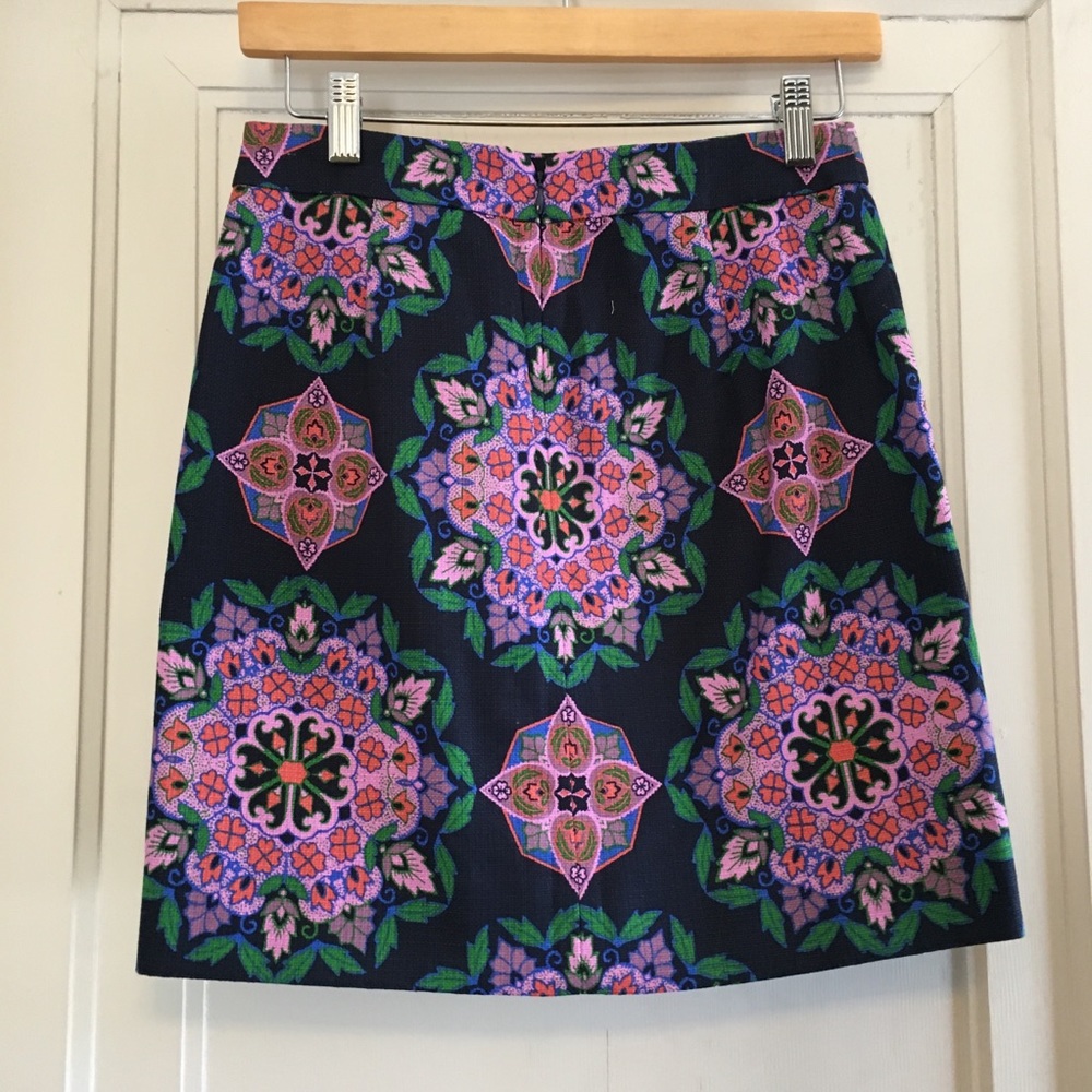 J. Crew Factory Basketweave floral skirt - Picture 4 of 5